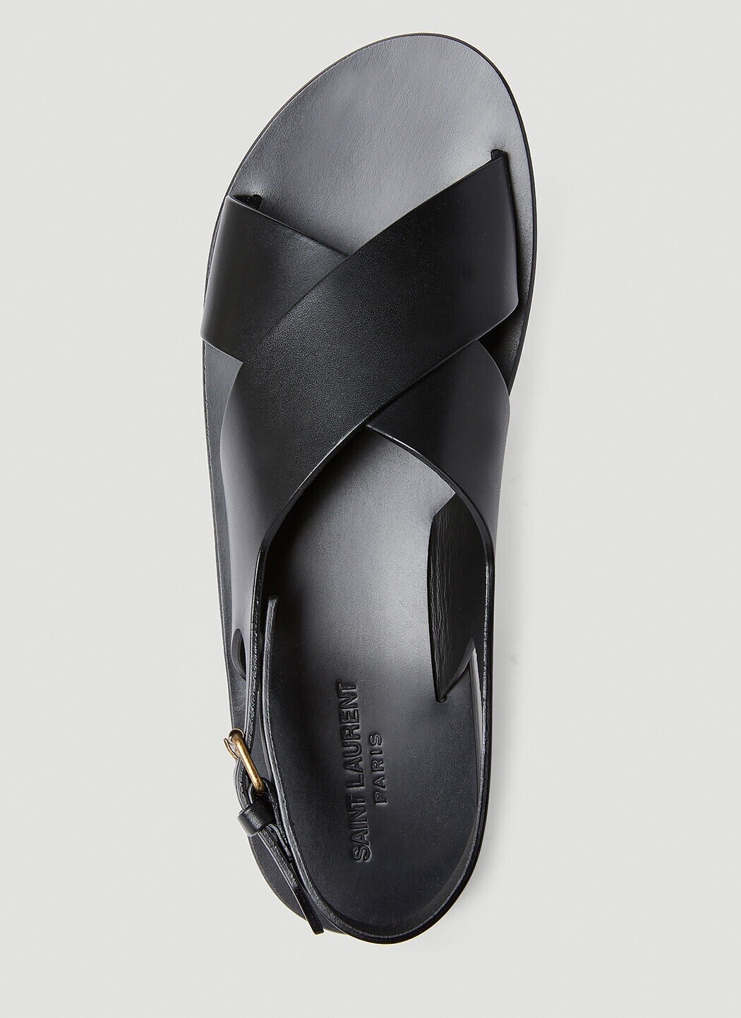 Sandali Saint Laurent Mojave in pelle di vitello nera taglie 41 e 42 nuovi con etichette prezzo speciale £555