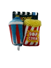 Bark Box Dog Toys Movie Bites Popcorn Drink Crazy Crinkle Squeaker XS/S