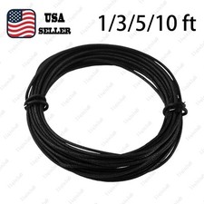 Black- Guitar Wire Waxed Cloth-covered Vintage-style Push Back-1/3/5/10 ft