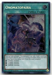 Onomatopaira (Secret Rare) RA04-EN089 Quarter Century Stampede 1st Edition