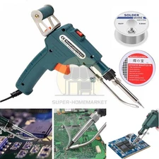 60W Electric Soldering Iron Welding Gun Tool Kit with Solder Wire for Home DIY