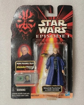 Star Wars Episode I Senator Palpatine w/Cam Droid Action Figure 1998 Hasbro NIP