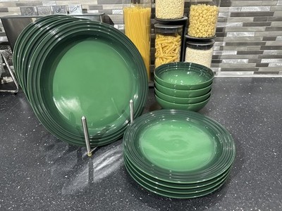 Le Creuset Neu Keramik Wacholdergrün 12-teiliges Geschirrset UVP 260£