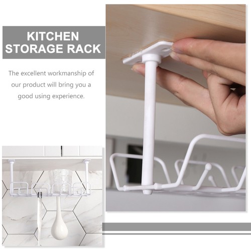 2 Pcs Wire Storage Rack Cord Organizer Basket Management under Desk - 第 12/12 張圖片