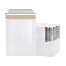 4000 - 7x9 White Rigid Stay Flats Self-Seal Cardboard Envelope Mailers 7"x9"