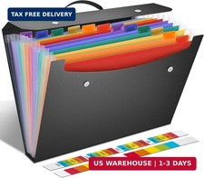 Expanding File Folder with Handle,13 Pockets Accordion File Organizer,Filing Box