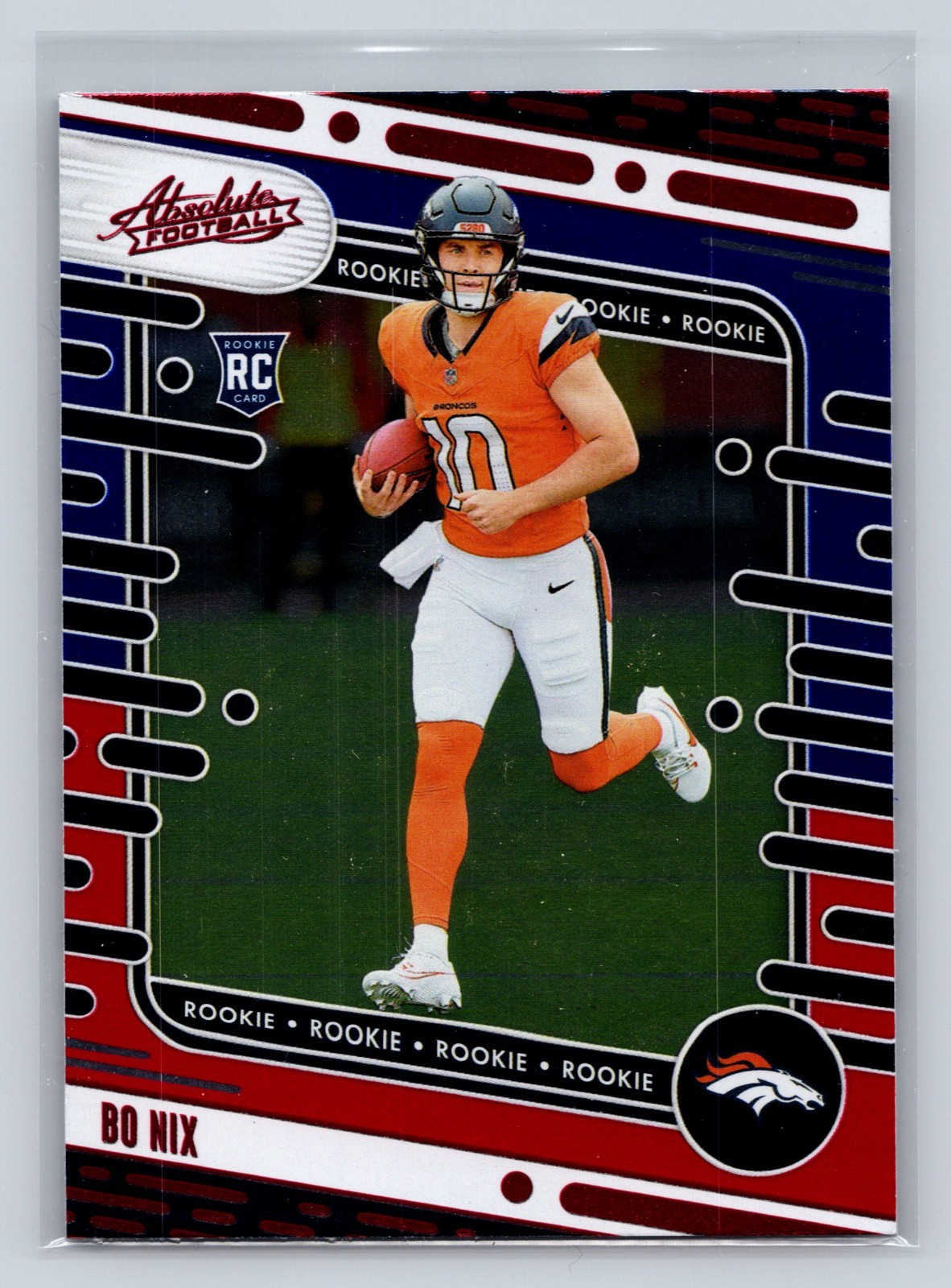 2024 Panini Absolute - Rookies Bo Nix #112 Red & Blue (RC) Broncos NM Free Ship