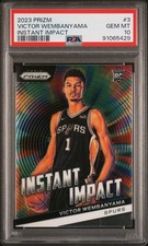 2023 PANINI PRIZM INSTANT IMPACT #3 VICTOR WEMBANYAMA ROOKIE RC PSA 10