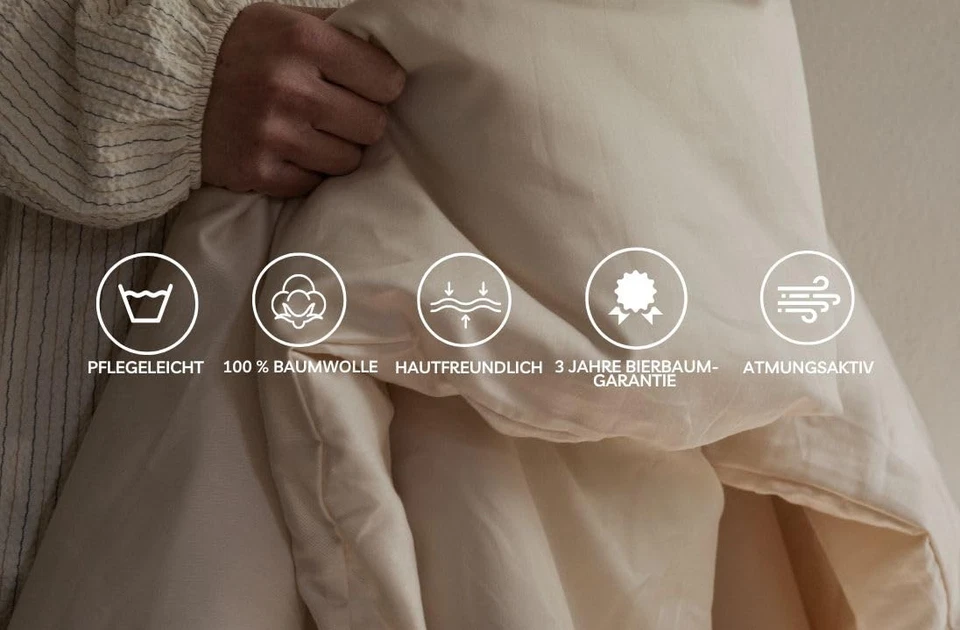 Parure de Lit, Satin, Gris, 135 cm x 200 cm - Photo 3/4