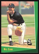 1993 Select Will Clark #3 San Francisco Giants