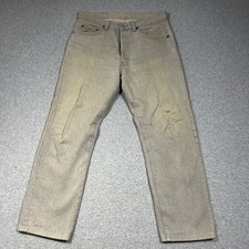 Vintage Levis Jeans Mens 33x30 Fit 32x28 Gray 501xx Straight Made in USA 80s