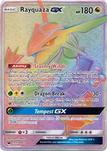 Rayquaza GX 177/168 Celestial Storm Secret Rare Rainbow Full Art