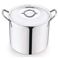 Large Stainless Steel Stock Pot 12 Quart Capacity Silver Cooking Pot