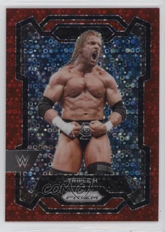 2024 Panini Prizm WWE Red Under Card Prizm 25/99 Triple H #135 1h1