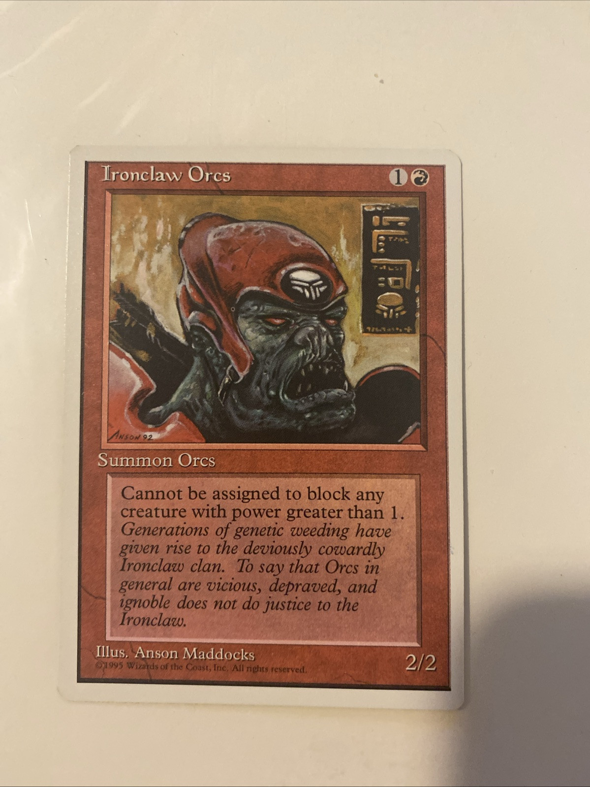 Ironclaw Orcs x1 Fourth Edition NM MTG Magic the Gathering