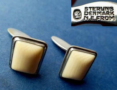 Stilvolle Manschettenknöpfe, STERLING, NIELS ERIK FROM, Denmark Z228