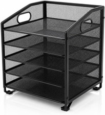 5-Tier Desk Organizers and Accessories, Paper Letter Tray Organizer with File Ho