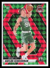 2024-25 Mosaic Choice Red Green #245 Baylor Scheierman Celtics Rookie RC QW 6