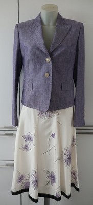 Windsor. Kostüm/Ensemble Blazer/Rock Gr.36 Leinen, Seide