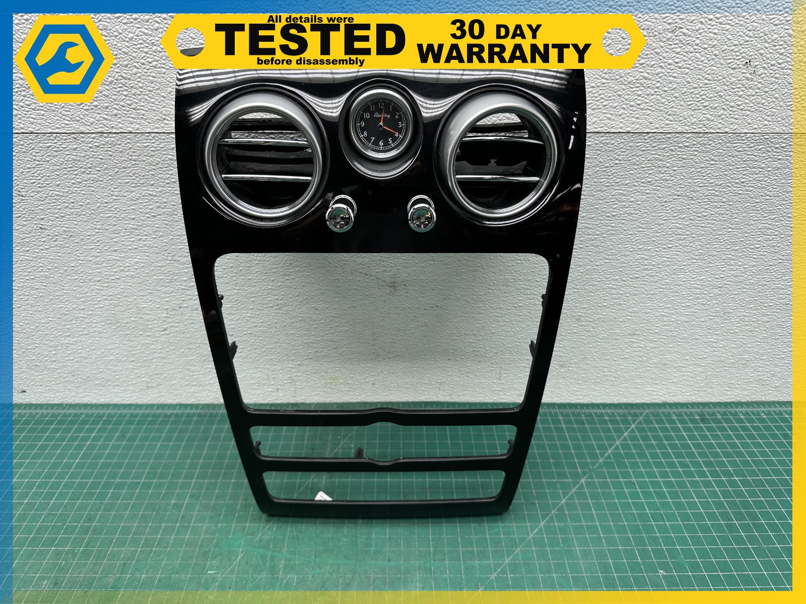 06-12 BENTLEY Flying Spur CENTER DASHBOARD INSTRUMENT PANEL TRIM W/ AIR VENT OEM
