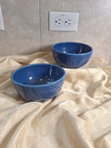Fiesta Set Of 2 Lapis Blue Cereal Bowls