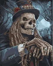 KOMI Skull Paint by Numbers for Adults 16x20inch - Frameless, Gentleman