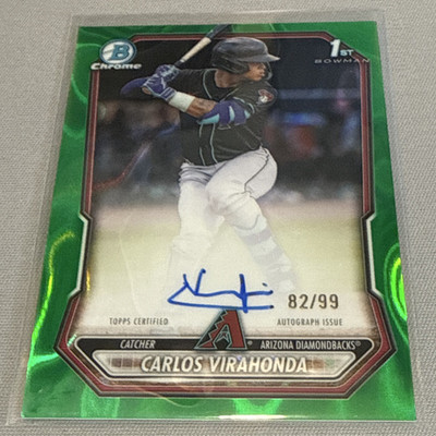 2026 Topps Bowman Carlos Virahonda Arizona Diamondbacks Green Lava Auto RC /99