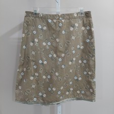 Vtg 2000s Old Navy Floral A-Line Skirt Size 2 Fall Cottagecore Preppy Botanical
