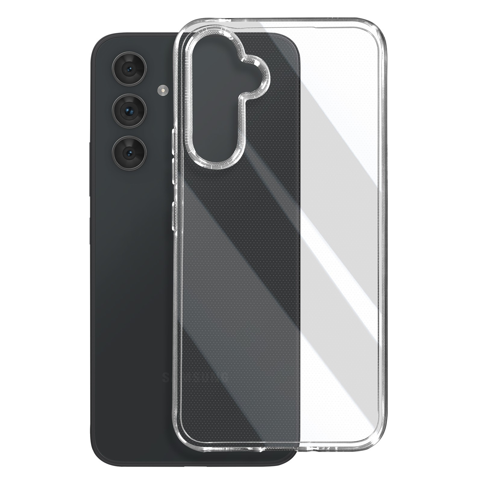 Coque Galaxy A54 transparente et souple ideale pour le chargement sans fil Mayaxess