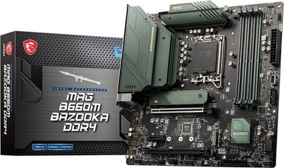 MSI MAG B660M Bazooka DDR4 Mainboard Intel Sockel 1700 Intel B660 USB-C 2x M.2