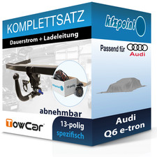 Für Audi Q6 e-tron 04.24- TOWCAR Anhängerkupplung abnehmbar + 13polig E-Satz neu
