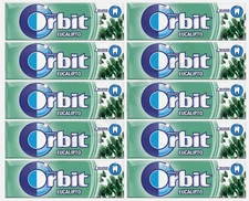 30 x WRIGLEY'S ORBIT EUCALYPTUS Flavor Chewing Gum SUGARFREE 14g 0.49oz