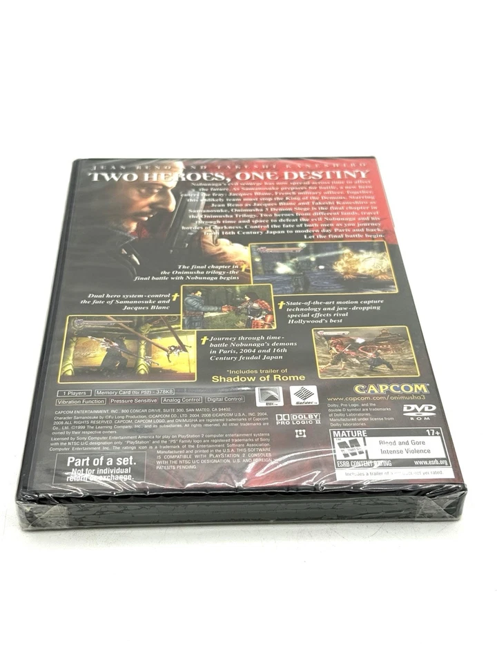 New Onimusha 3: Demon Siege (Sony PlayStation 2, 2004) SEALED - Image 4 of 4