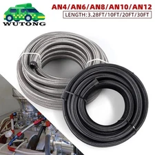 4AN/6AN/8AN/10AN/12AN Nylon Stainless Steel Braided CPE Oil/Gas/Fuel Line Hose