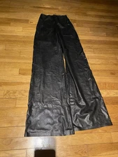 Commando Faux Leather Wide Leg Black Pant NEW Size MEDIUM
