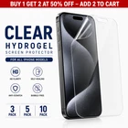 3 5 10 Pack Hydrogel Screen Protector iPhone 11 12 13 14 15 16 17 Anti-Scratch