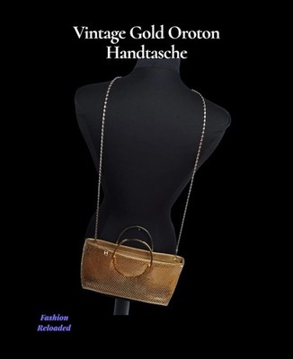 Vintage Gold Oroton Handtasche Mit Ketten Schultergurt 