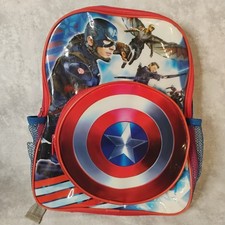 Captain America Backpack 12.5" Tall for Young Kids