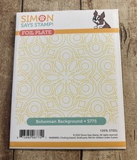 Simon Says Stamp Bohemian Background Foil Plate--New In Package/Retired
