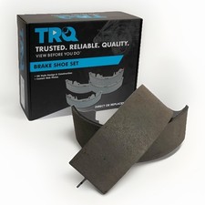TRQ Rear Parking Brake Shoe Set Coated Web Plates Direct OE Replacement BFA17043