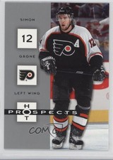 2005-06 Fleer Hot Prospects Simon Gagne #72 0a4