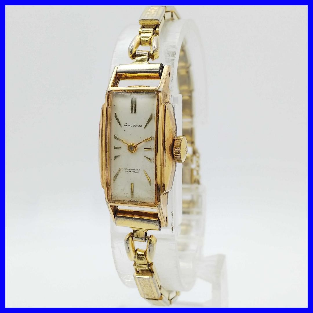 Seiko EGP 20MICRONS Vintage Hand-wound Watch Gold Dial Stainless