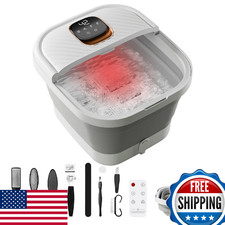 ACKLEAP Collapsible Foot Spa with Heat, Foldable Foot Bath Massager with Tempera