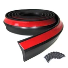 Front Spoiler Lip Side Sills Universal Flexible 2.5mx4.5cm Black