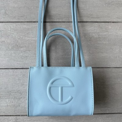 Telfar Small Pool Blue Women's Shopping Bag Purse Vegan Faux Leather Unisex