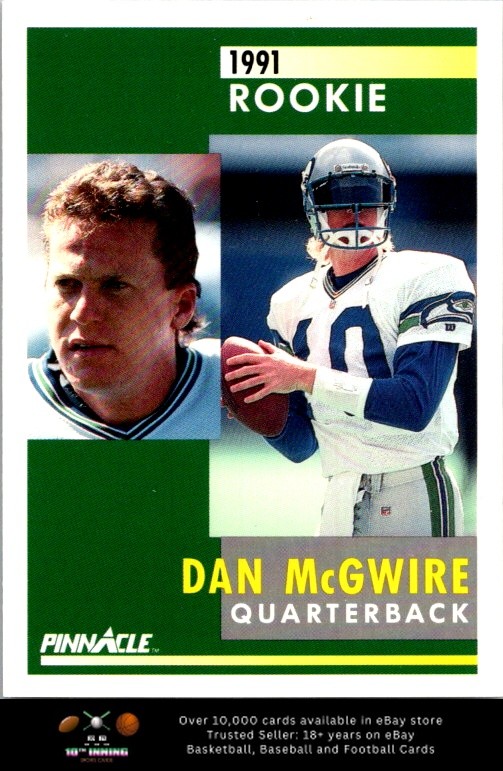 1991 Pinnacle FOOTBALL #334 Dan McGwire