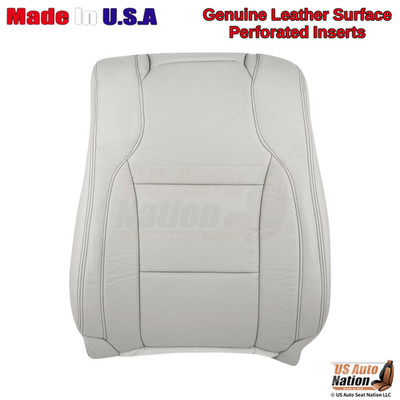 2013-2019 For Ford Taurus Genuine Leather Perf Driver Top Seat Cover Light Stone