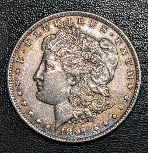 1891-CC Morgan Silver Dollar. Carson City Mint. AU Details.