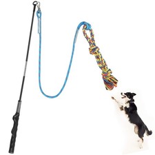 Meieke Flirt Pole for Dogs Pet Teaser Wand Outdoor Interactive Pet Dog Flirt Pol
