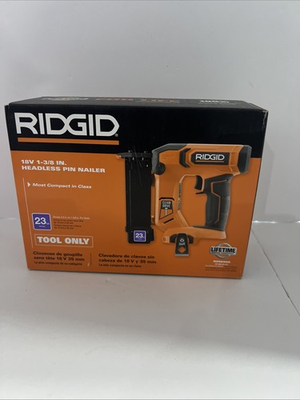 #ad #ad RIDGID 18V Cordless 23 Gauge 1 3 8 in. Headless Pin Nailer Tool Only $98.95